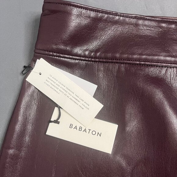 ARITZIA Babaton Pegu Pencil Skirt Size 10 Vegan Leather Knee Length New With Tag - Picture 3 of 8